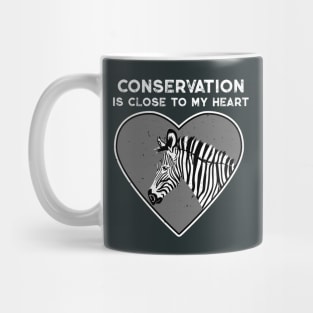 Zebra Conservation Heart Mug